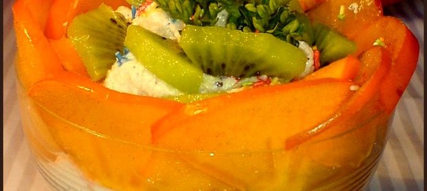 Десерт творожно-фруктовый Экзотика