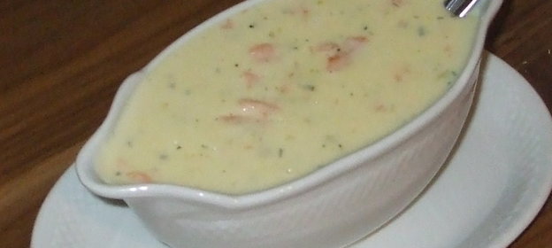 Сметанный соус с сёмгой