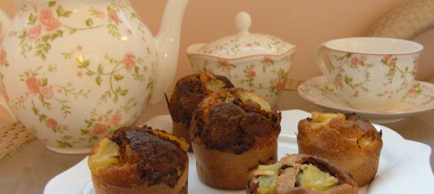 Маффины с маскарпоне и ананасами