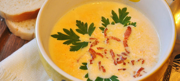 Острый тыквенный суп на рыбном бульоне