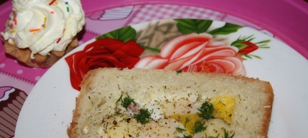 Детская яичница Малыши в домике