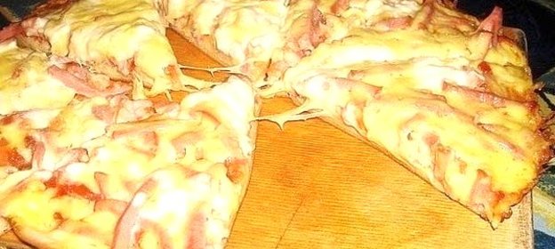 Быстрая пицца на сковороде