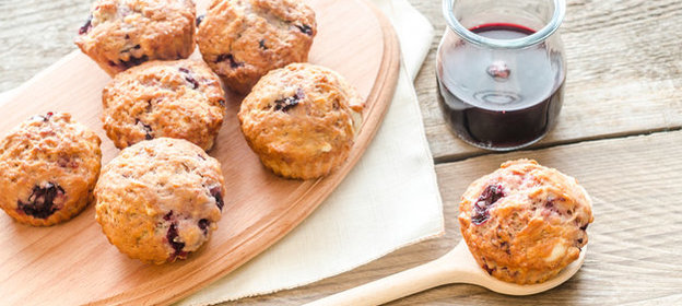 Маффины с вишней