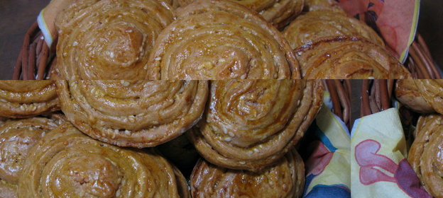 Печенье Ракушки с кунжутом и хлеб - рулет с кунжутом