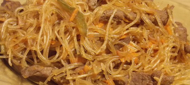 Бобовая лапша с говядиной и овощами. Тест-драйв с Окраиной