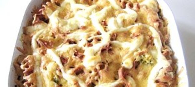 Запеканка из картофеля с сосиской