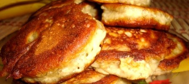 Постные банановые оладьи