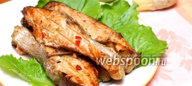 Сёмга стейк на мангале