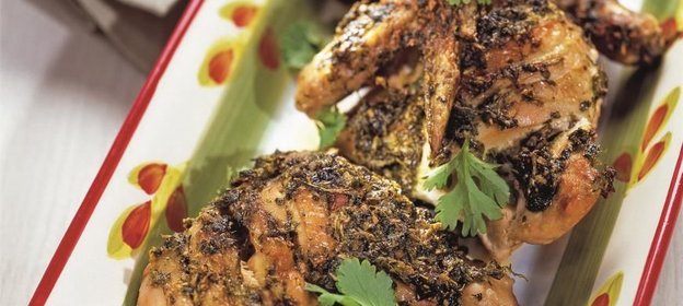 Цыпленок в маринаде из кинзы