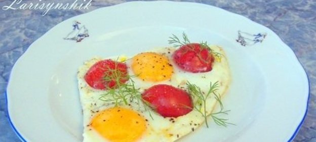 Яичница с помидорами