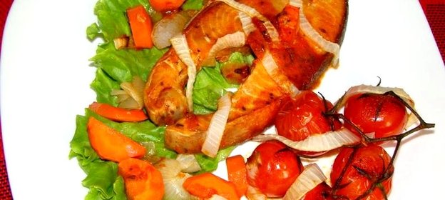 Стейк кеты с овощами