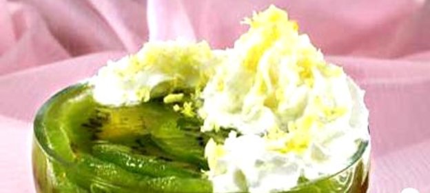 Винное желе с киви