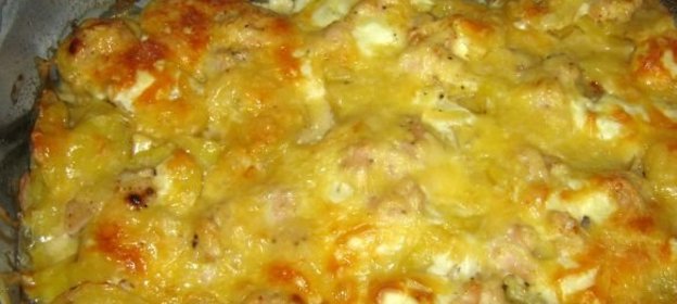 Запеканка из курицы и картошки