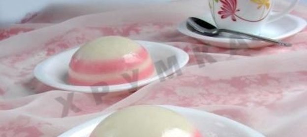 Полосатое желе из ряженки