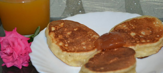 Оладьи на персиковом соке