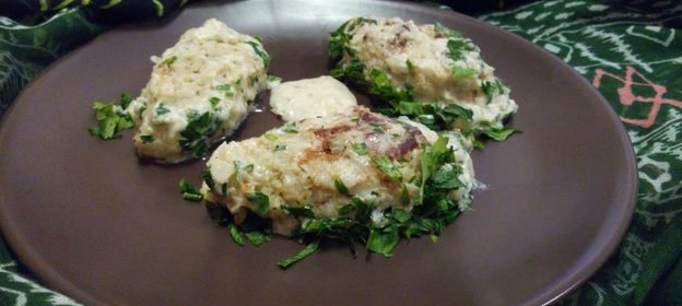 Ленивые рыбные голубцы в хренно-сметанном соусе