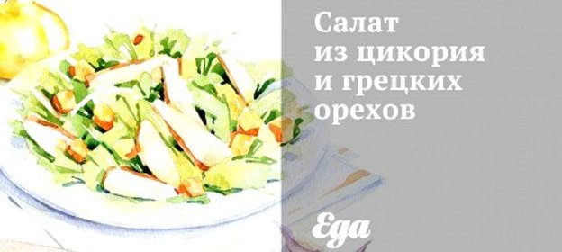 Салат из цикория и грецких орехов
