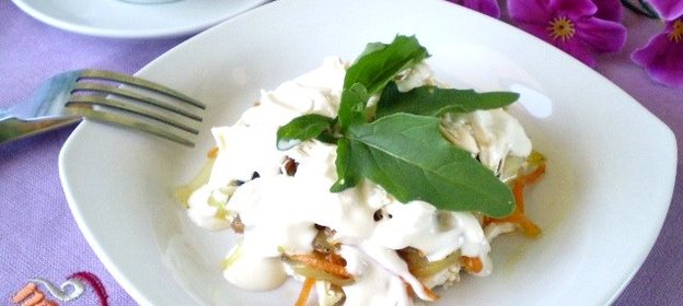 Салат Петровский с грибами