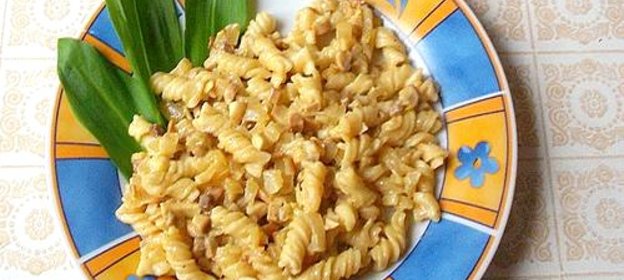 Макароны с грибами