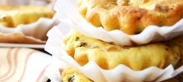 Творожные кексы с бананом и киви