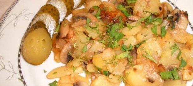 Килька, хамса, салака, тюлька соленые с картофелем и помидорами