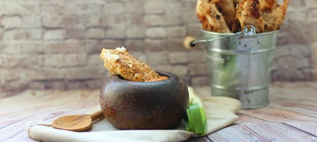 Куриные палочки с кунжутом