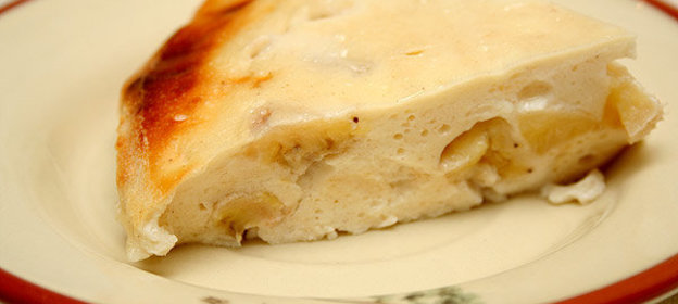 Творожная запеканка с бананами