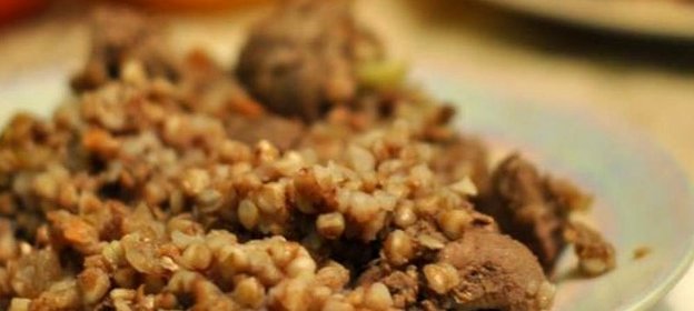 Гречка с печенью в мультиварке