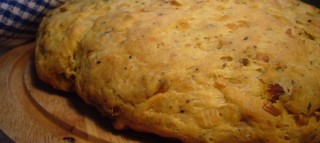 Творожный закусочный хлеб в средиземноморском стиле