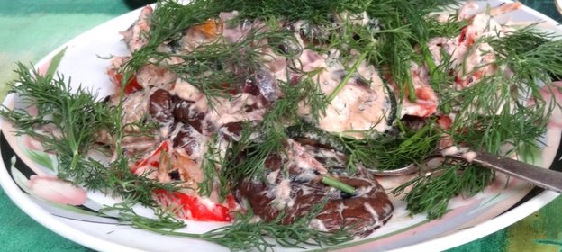 Овощи на гриле аль тонно