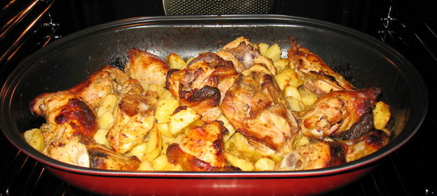 Салат с мясом фазана