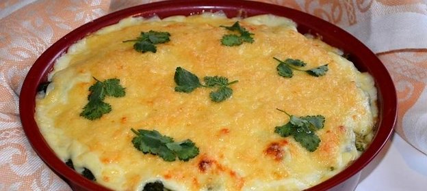Запеканка из макарон с брокколи