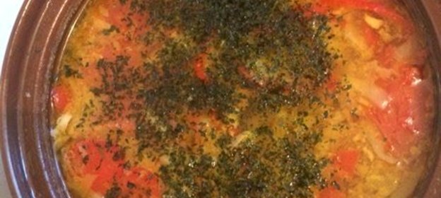 Щи с помидорами и болгарским перцем