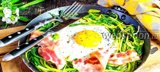 Яичница с черемшой