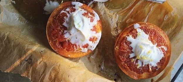 Грейпфрут с имбирем и кленовым сиропом