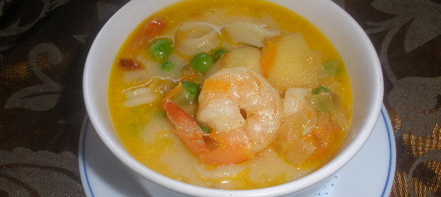 Кремовый суп с морскими гадами