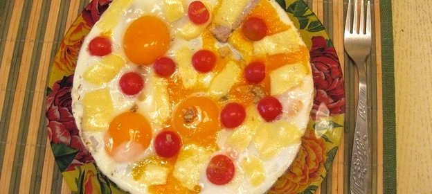 Яичница с мясом