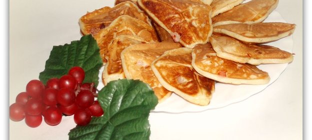 Оладьи с припеком в сэндвичнице