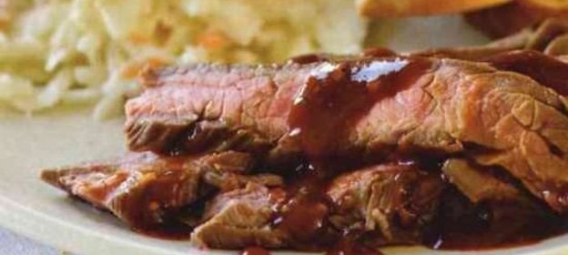 Стейк под соусом барбекю