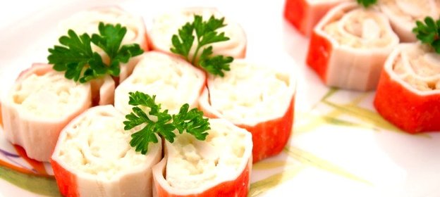 Фаршированные крабовые палочки