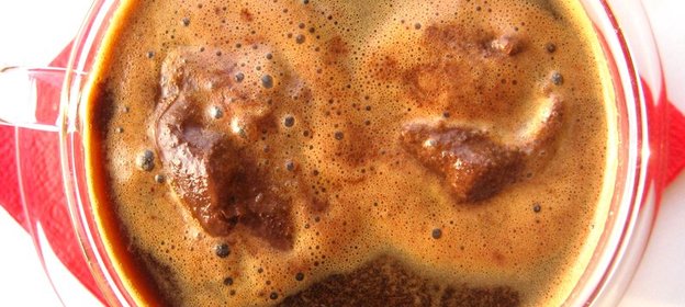 Кофе гляссе с шоколадным шербетом