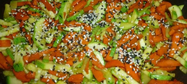 Овощи в медовом соусе