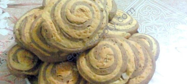 Быстрое печенье полосатое