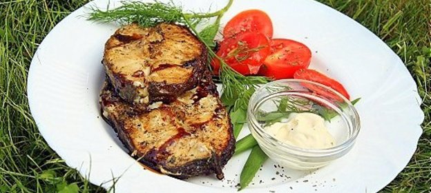 Стейки трески гриль