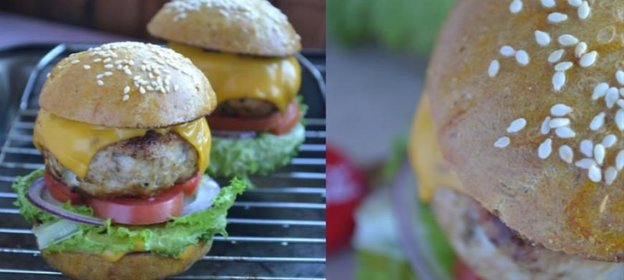 Индибургер с котлетой на гриле