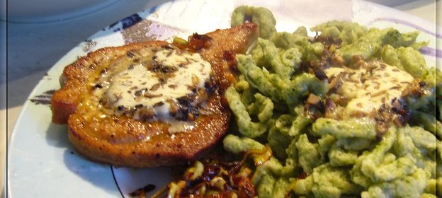 Spätzle или немецкая домашняя паста с сельдереем