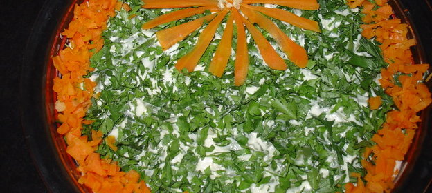 „Богатырь – Салат-закуска с Baby-Цуккини, мясом и со спаржевой фасолью