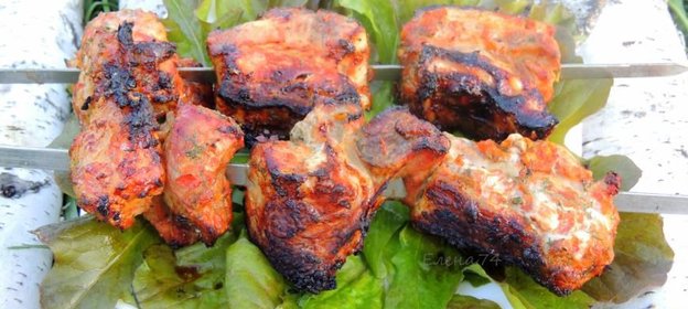 Свинина в овощном маринаде