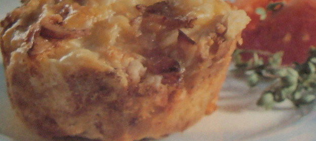 Кексы с сыром и ветчиной