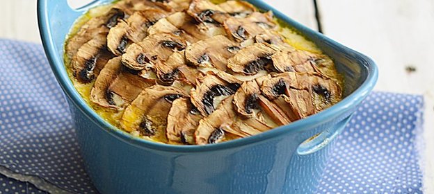 Запеканка из шампиньонов с курицей